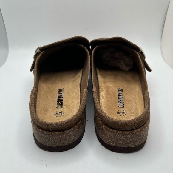 CUSHIONAIRE Women's Genuine Leather Cork Footbed Clog with +Comfort 8.5 WIDE BRO - Picture 4 of 7